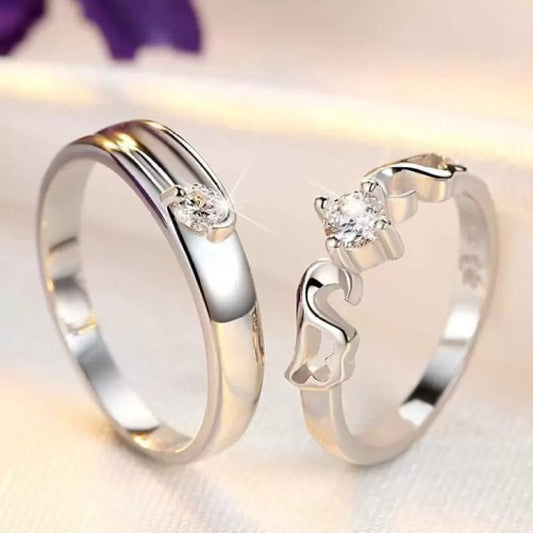 1 Pair Of Couple Ring For Engagement And Friendship Gift | Stainless Steel Ring