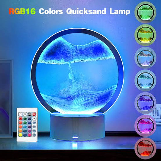 3d Color Quicksand Decor 3d Moving Sand Painting Table Lamp